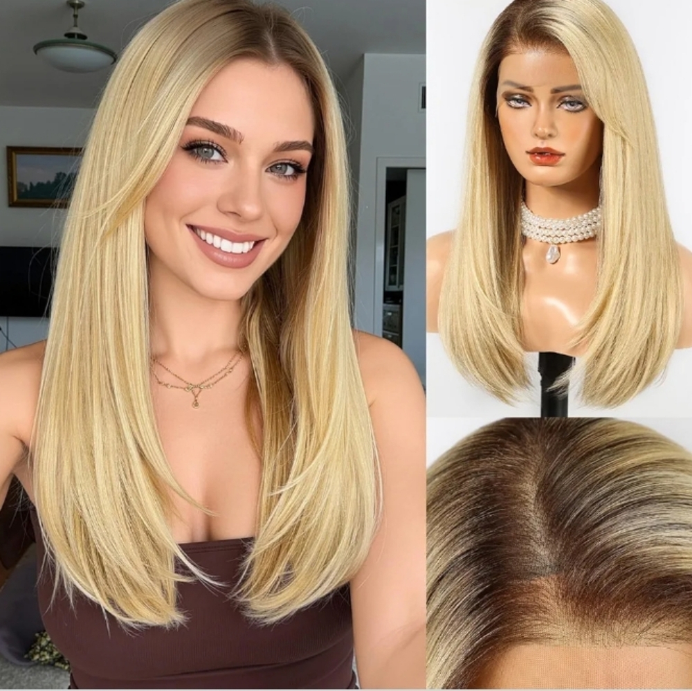 HairCube Blonde Straight Hair Wig